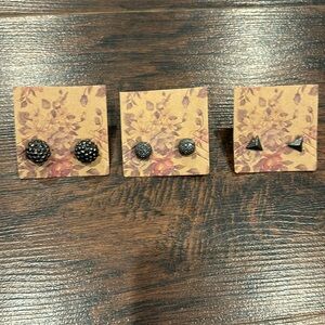 Three pairs of earrings